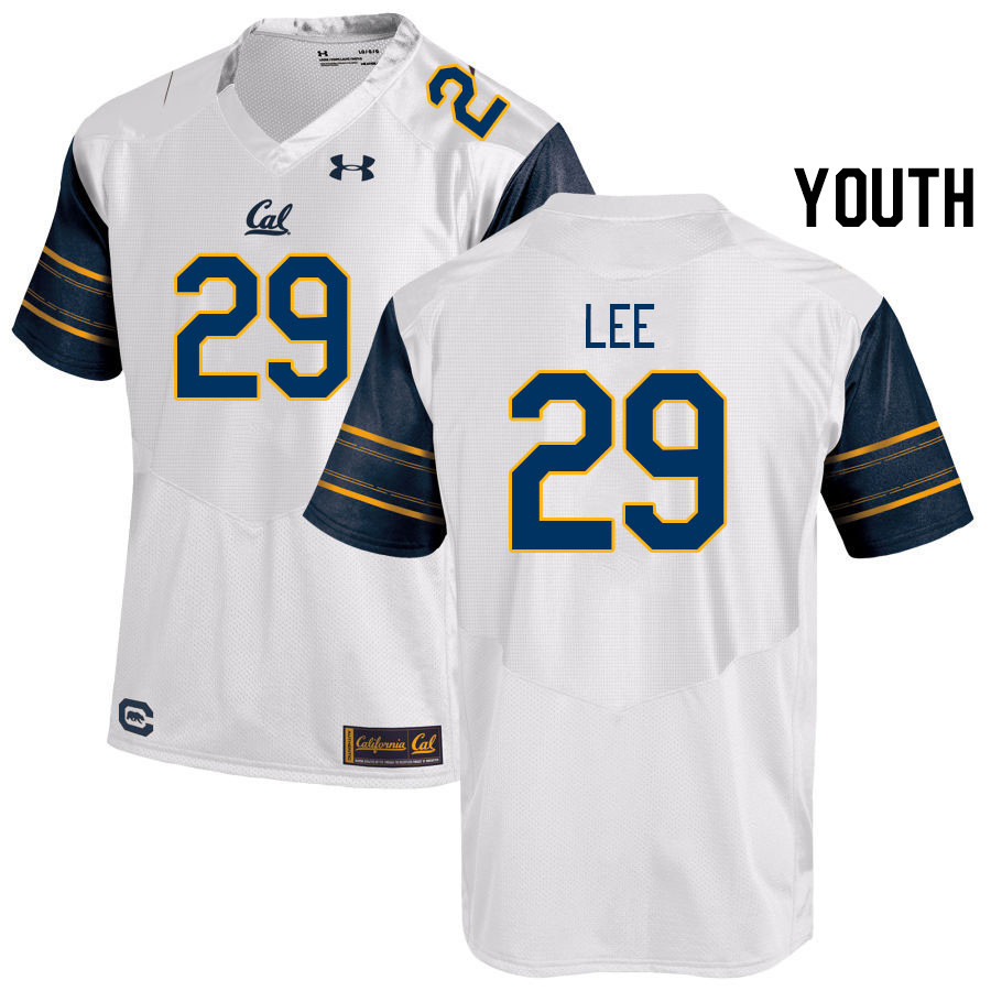 Youth #29 Aidan Lee California Golden Bears College Football Jerseys Stitched Sale-White